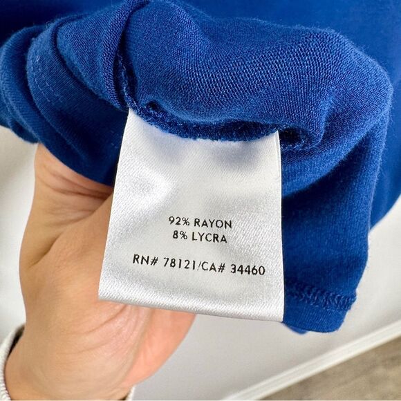 Eileen Fisher Women’s Size Medium Royal Blue Tank Top Rayon Lycra Blend - Picture 5 of 7